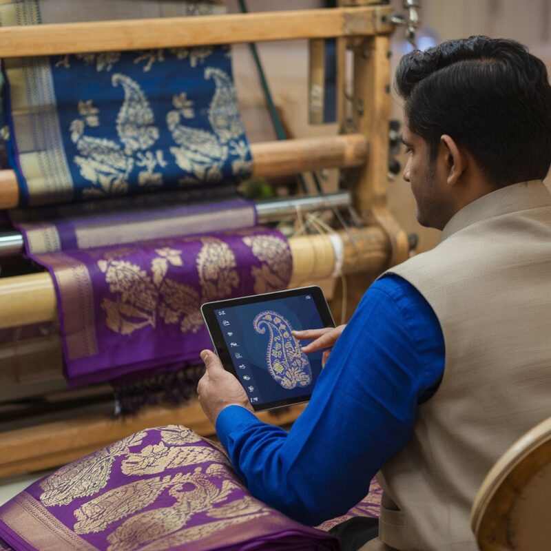 How technology is revolutionizing the banarasi saree industry-kalindi silks, technology in banarasi saree industry