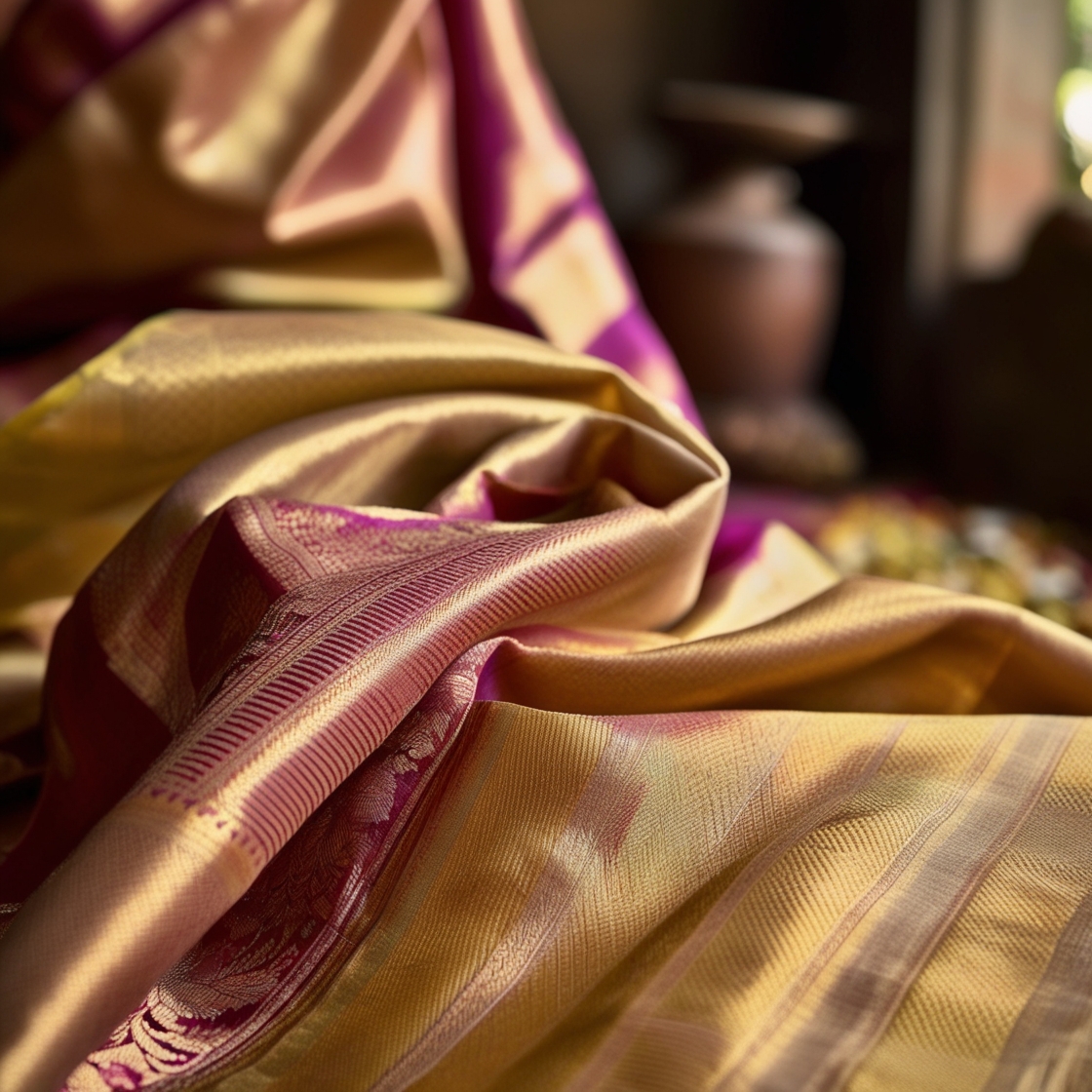 handwoven banarasi sarees, banarasi silk sarees, kalindi silks, heritage weaves