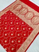 Elegant Kalindi Jaal Silk Saree featuring intricate floral jaal weaving on premium silk fabric, ideal for festive and traditional occasions.