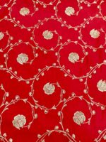 Elegant Kalindi Jaal Silk Saree featuring intricate floral jaal weaving on premium silk fabric, ideal for festive and traditional occasions.